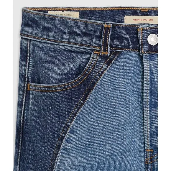 Levi's 28x32 Premium Wedgie Bootcut Western Women's Jeans Practically Pieced - Picture 5 of 6